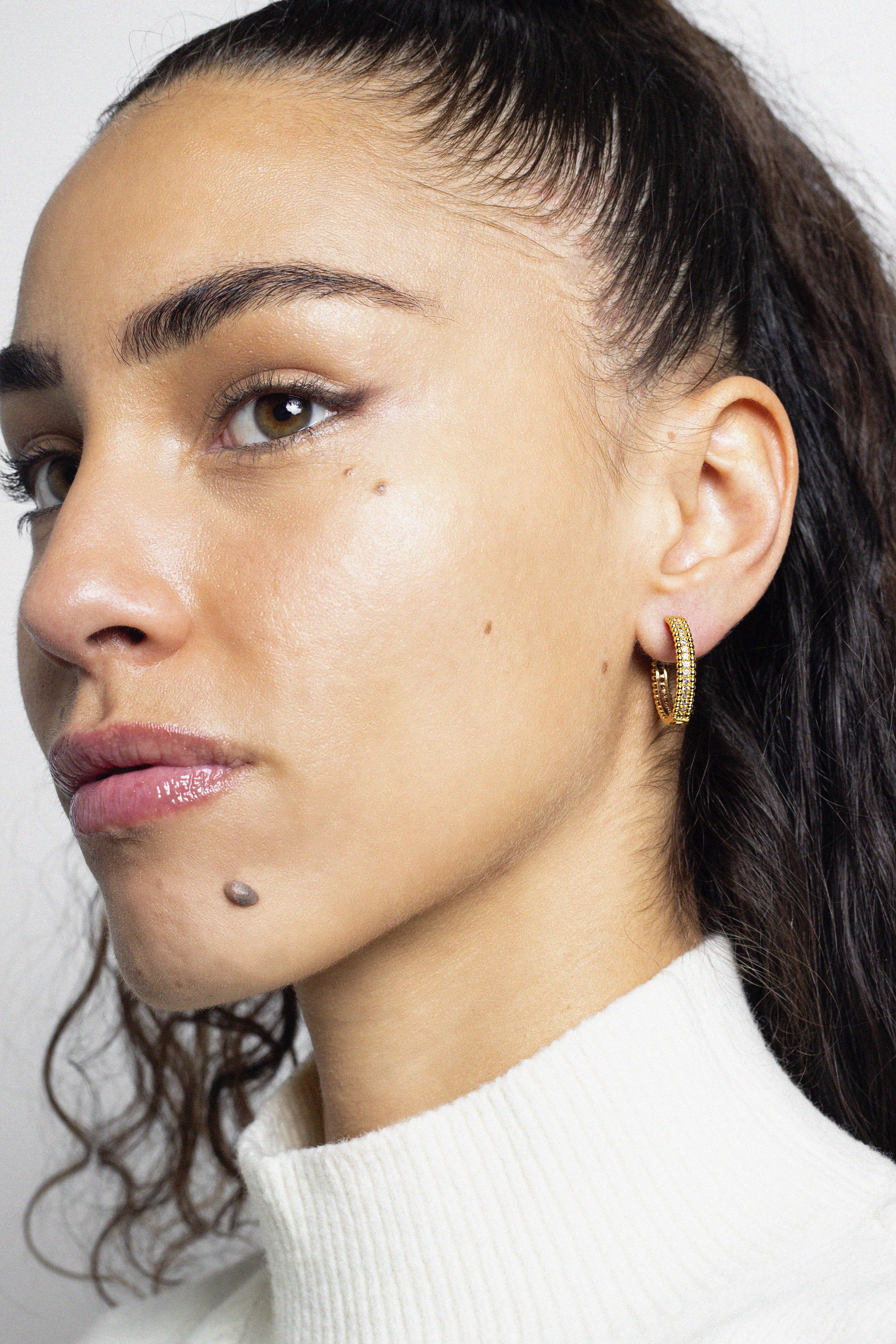 Circle Diamond Earrings