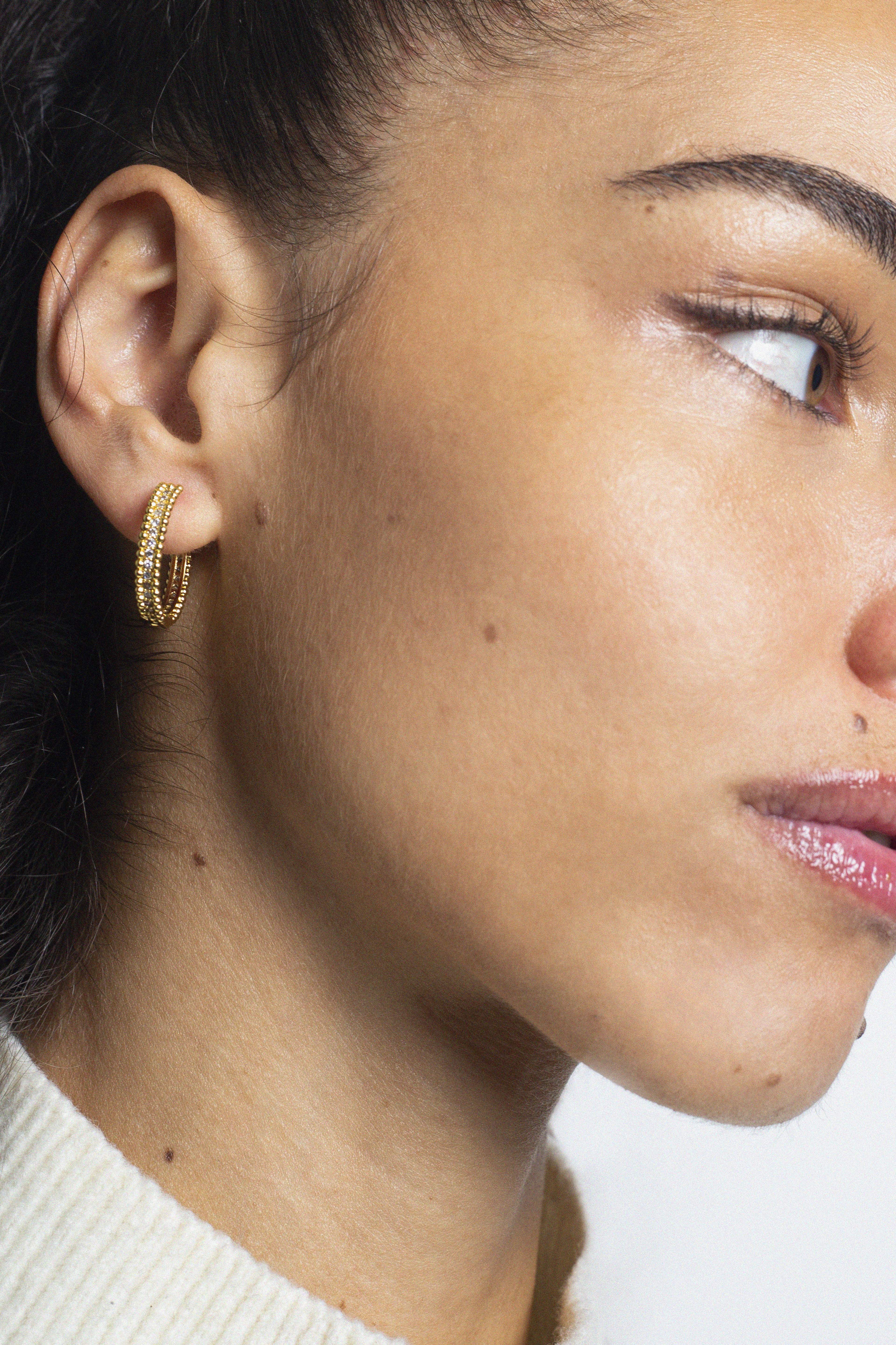 Circle Diamond Earrings