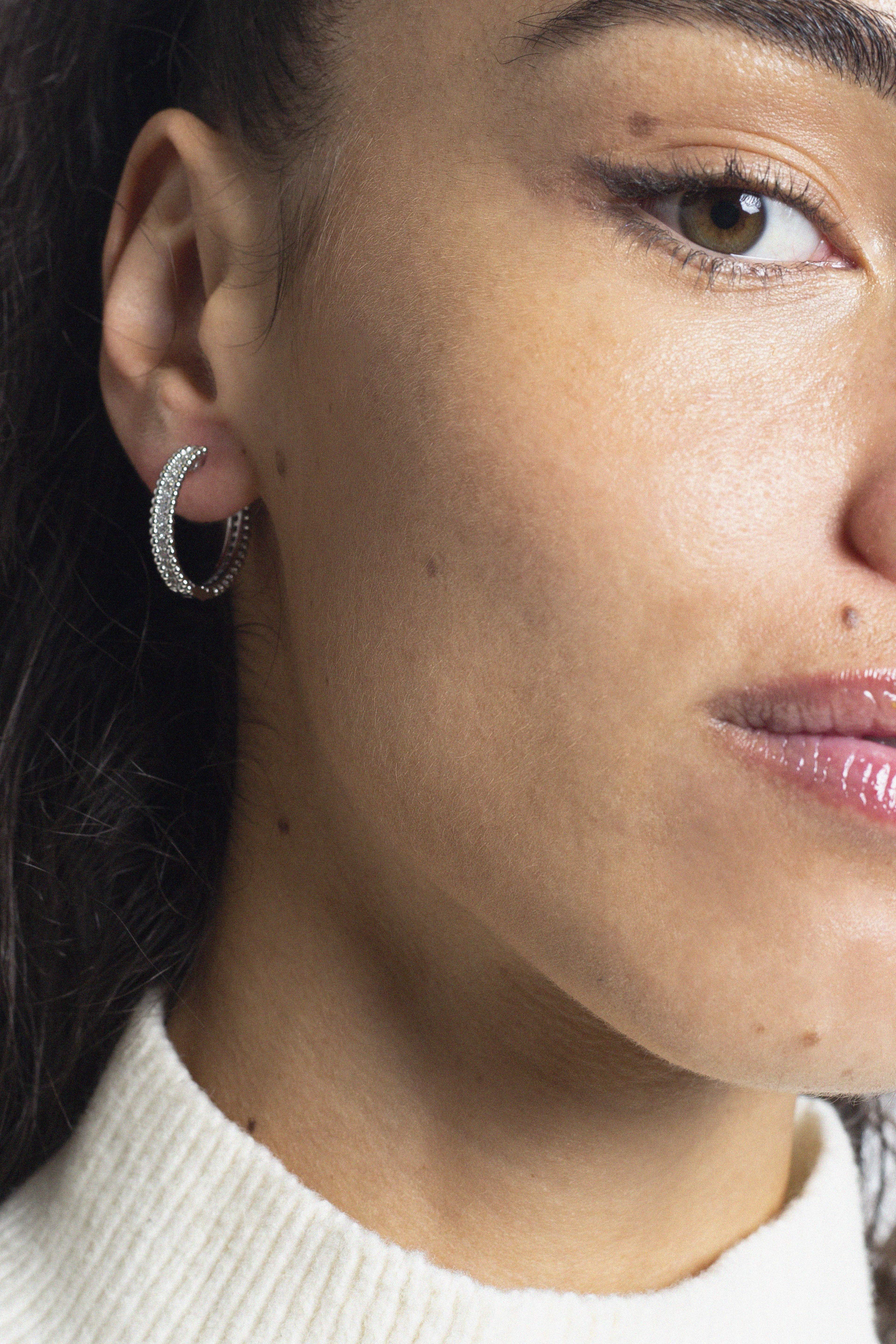 Circle Diamond Earrings