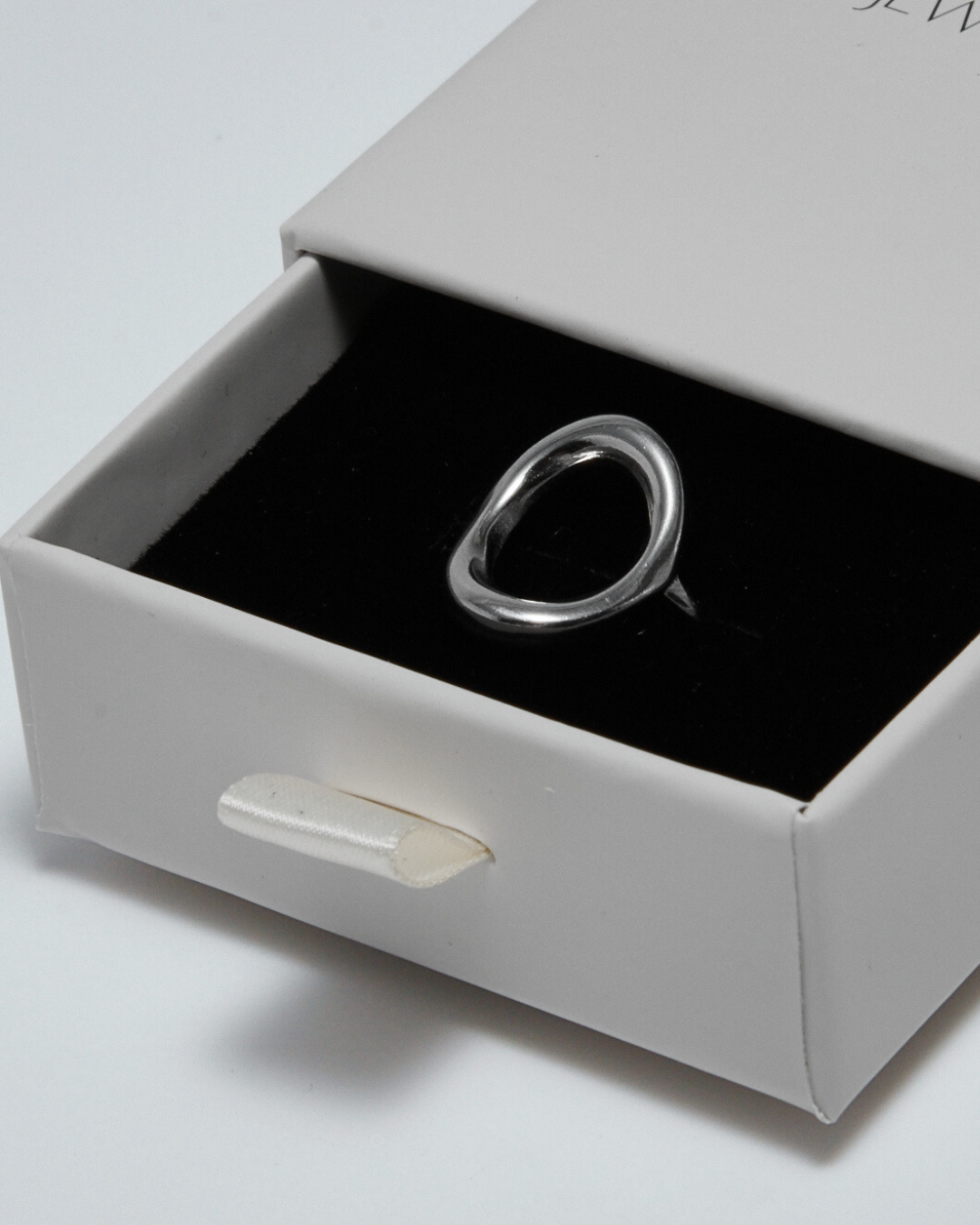 Silver Oval Ring