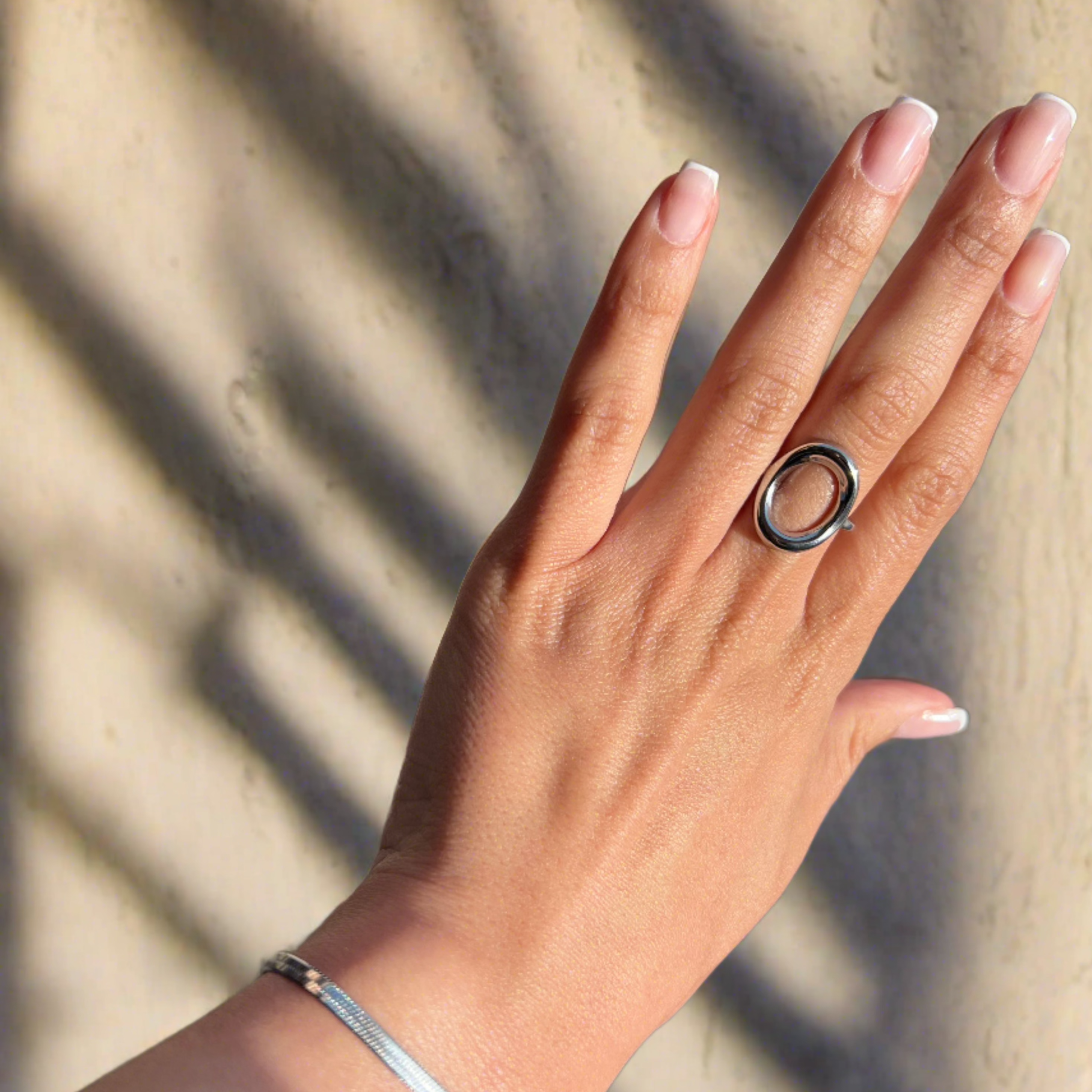 Silver Oval Ring