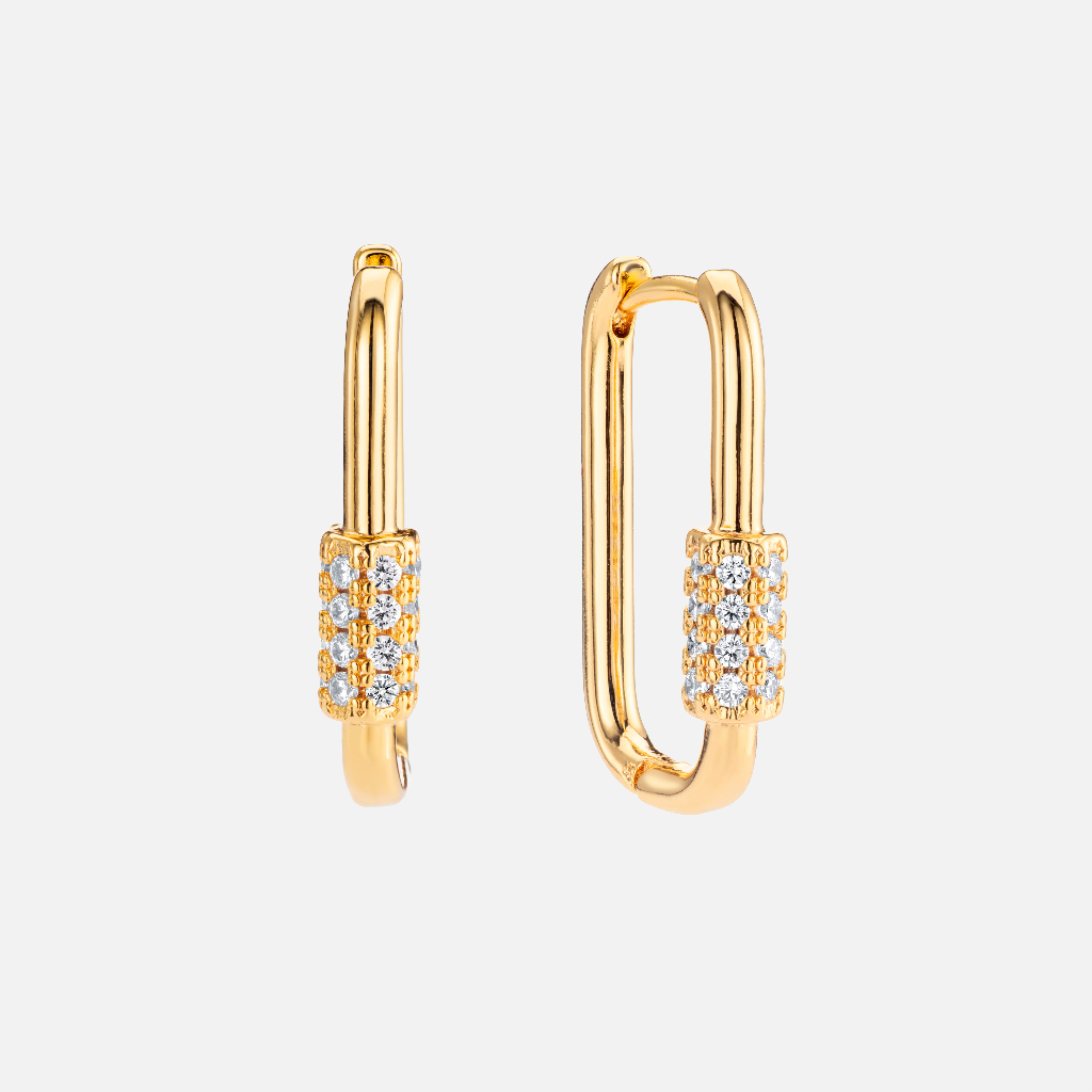 Gold Oval Earrings